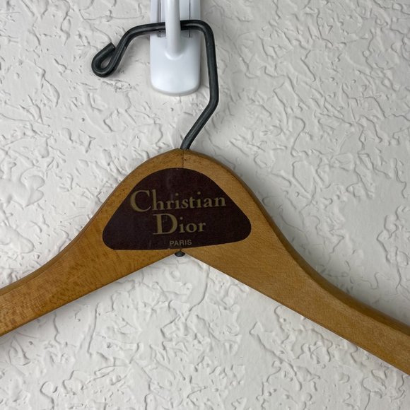 Vintage CHRISTIAN DIOR Suit Pants Blazer Outfit Wooden Hanger - Picture 6 of 7